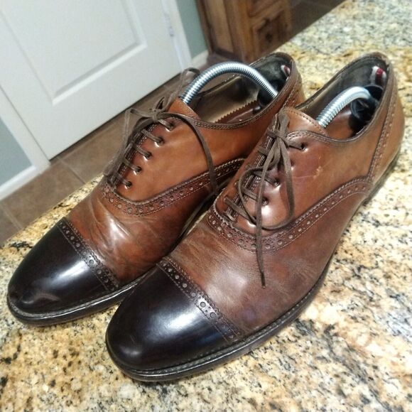 Mens Alexander McQueen Leather Derby Shoes sz 42 US 11.5 Brown Cap Toe main image 13